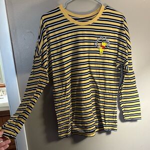 Disney Yellow and Black Striped Long Sleeve Tee